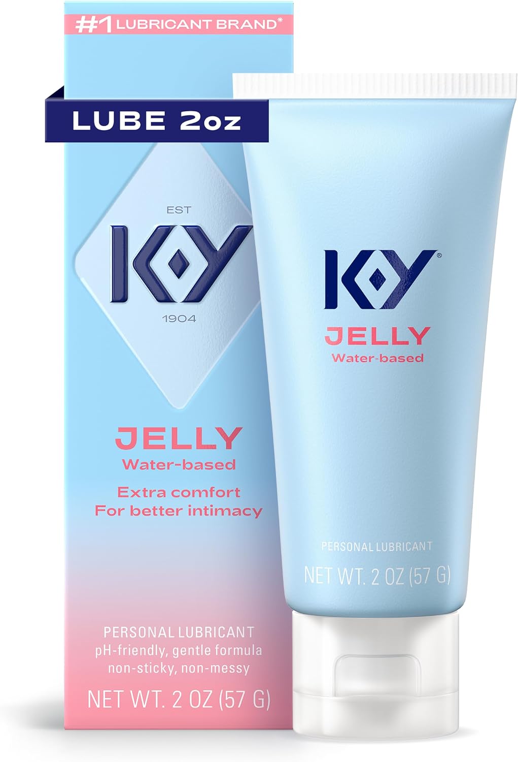 K-Y Jelly Personal Lubricant, Water Based Lube for Sex, 2 FL OZ