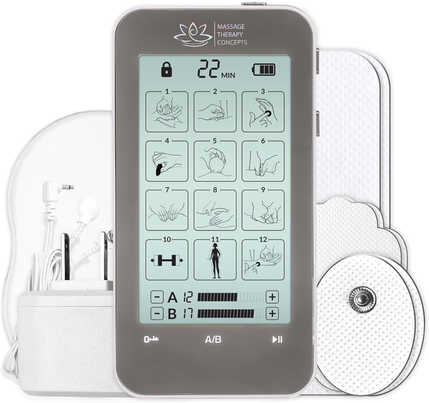 TENS Unit Muscle Stimulator - Non-Invasive EMS Therapy Machine for Neck, Shoulder & Back Pain Relief, Sciatica, Arthritis - Safe & Portable with 12 Modes & 20 Intensity Levels