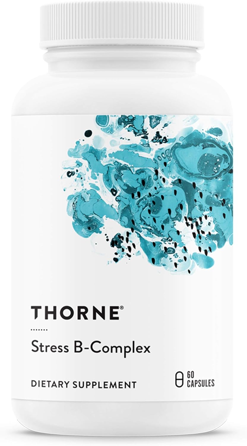 THORNE Stress B-Complex - Vitamins B2, B6, B12, and Folate in Highly-Absorbable and Active Forms - Extra Vitamin B5 for Adrenal Support, Stress Management and Immune Function* - 60 Capsules