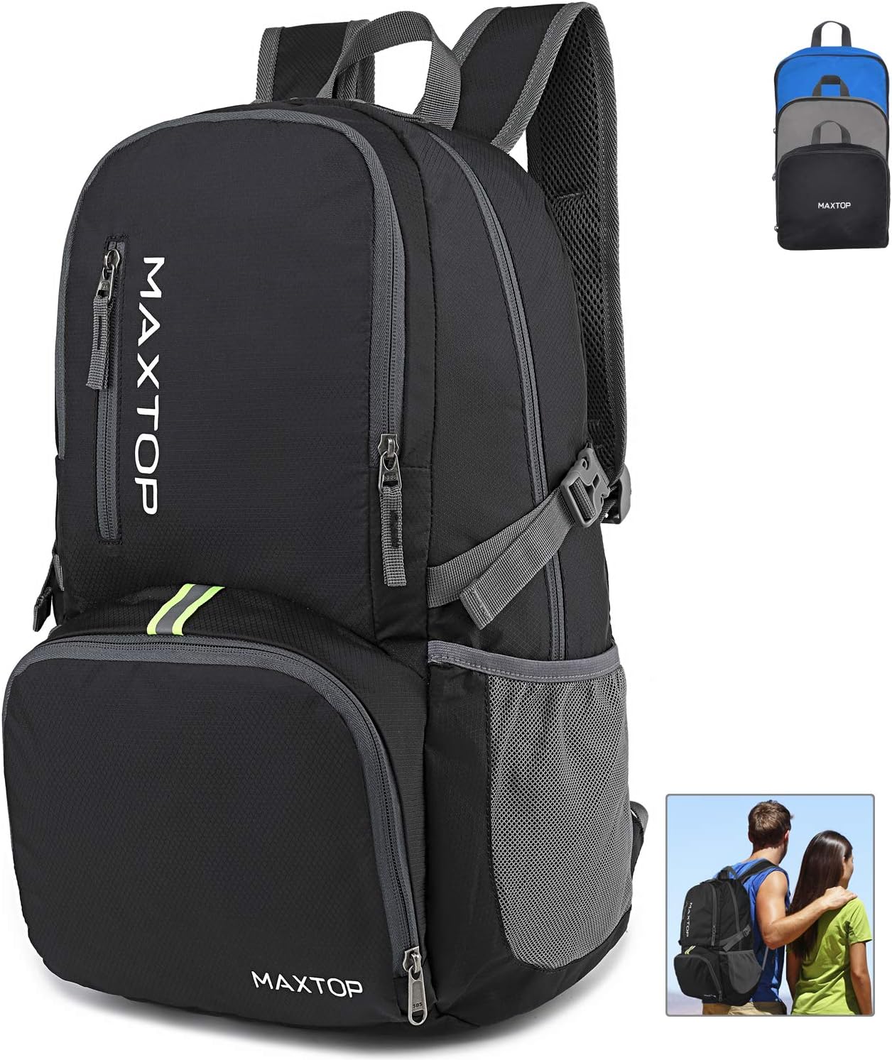 MAXTOP 30L Backpack Ultra Lightweight Packable Foldable Rucksack Water Resistent For Men Women Kids Outdoor Camping Hiking Travel Daypack Handy Durable Gifts For Men Women