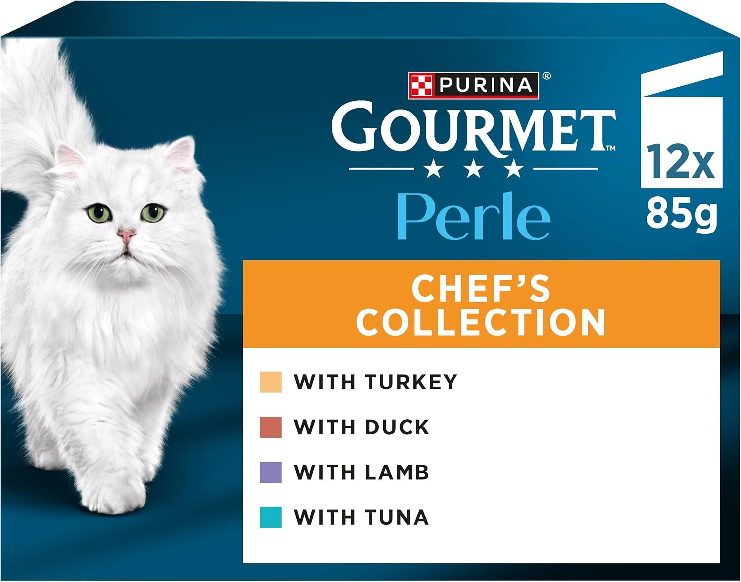 GOURMET Perle Chef's Collection Mini Fillets in Gravy Wet Cat Food 12x85g (Pack of 4)