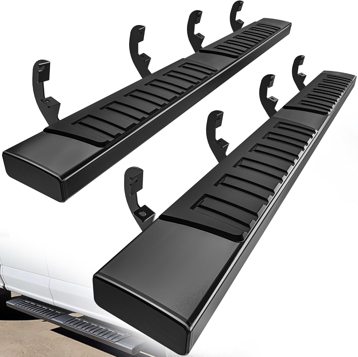 YITAMOTOR 6 Inches Running Boards Compatible with 2019-2025 Chevy Silverado/GMC Sierra 1500 Crew Cab, 2020-2025 2500HD 3500HD, Side Step Bars Aluminum Alloy, Running Boards for Silverado Crew Cab