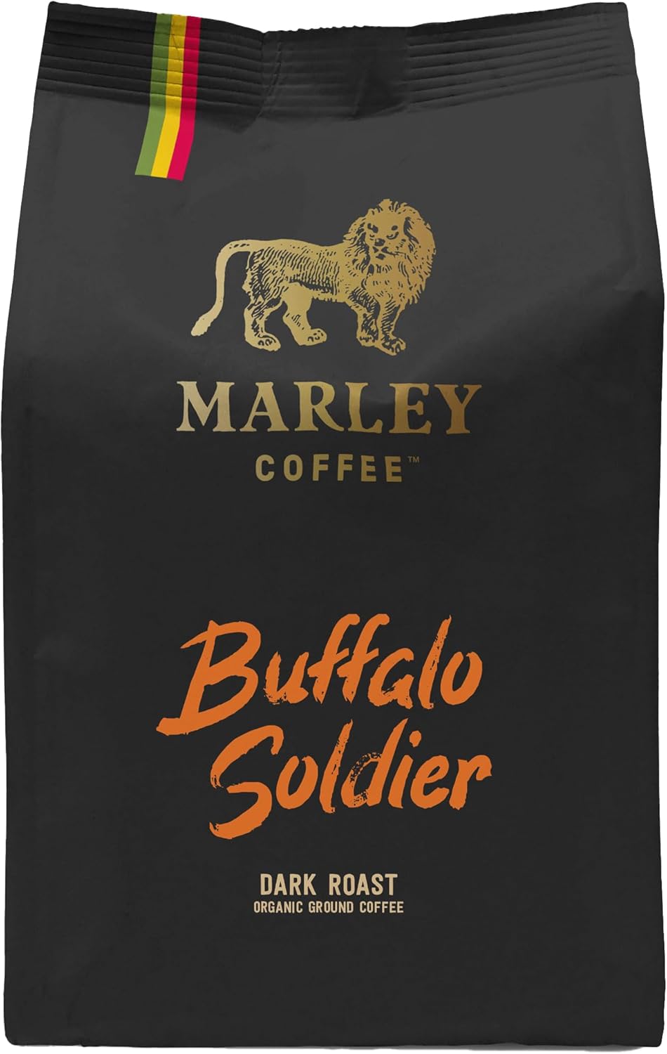 Buffalo Soldier Strong Dark Roast Organic Ground Coffee 227g - Marley Coffee - From The Marley Family - V60 Filter Cafetiere Aeropress - Strength 5