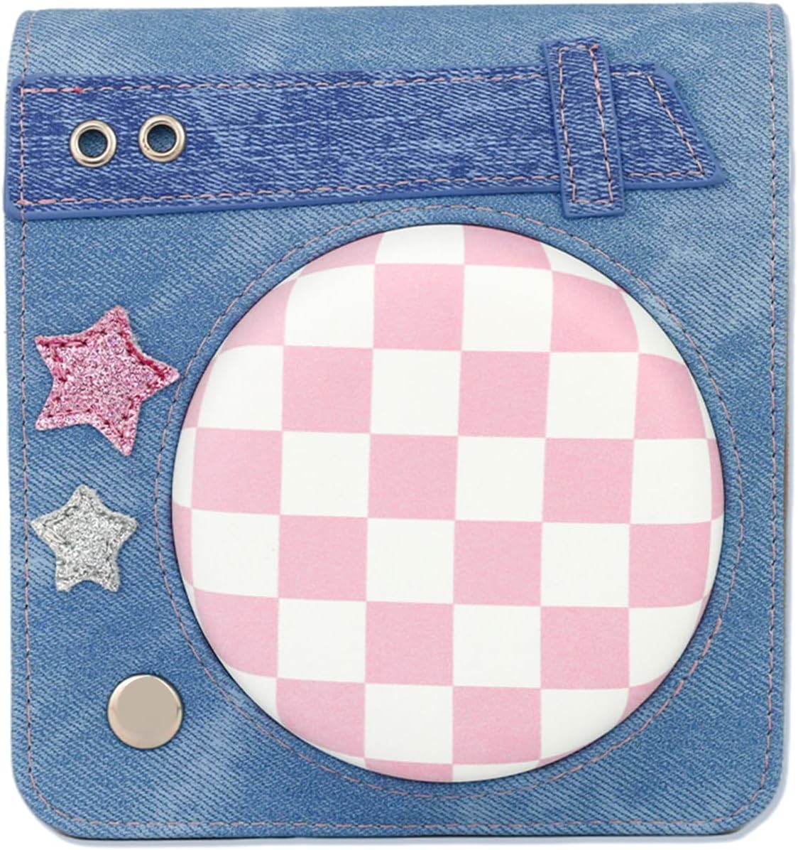 Protective Case Compatible with Fujifilm Instax Mini 99 Camera, Sweetheart Denim Camera Bag with Pocket and Adjustable Shoulder Strap