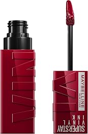 Maybelline Super Stay Vinyl Ink Longwear No-Budge Liquid Lipcolor Makeup, Highly Pigmented Color and Instant Shine, Royal, Deep Wine Red Lipstick, 0.14 fl oz, 1 Count