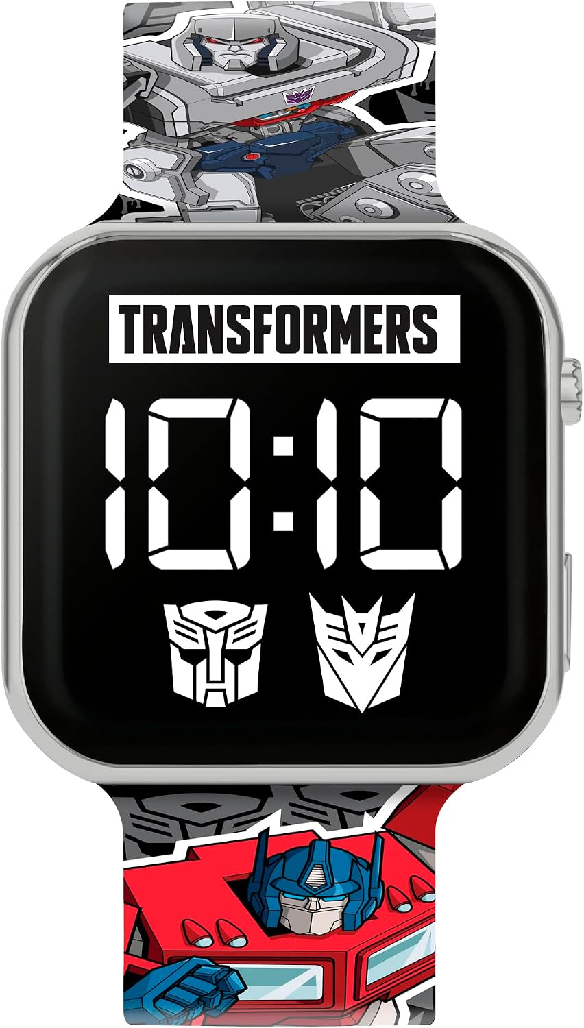 Accutime Transformers Kids LED Digital Quartz Silicone Strap Watch TFC4101