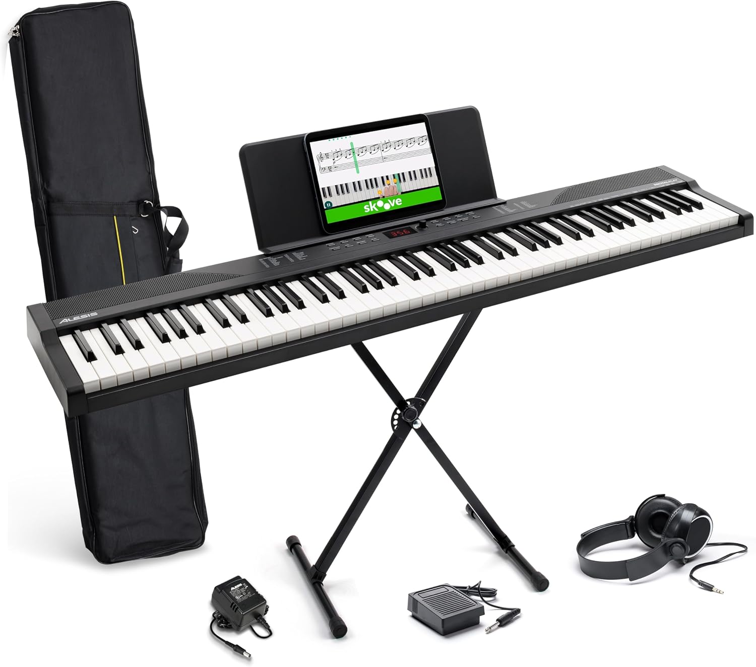 Alesis Recital Play 88-Key Piano Keyboard Bundle