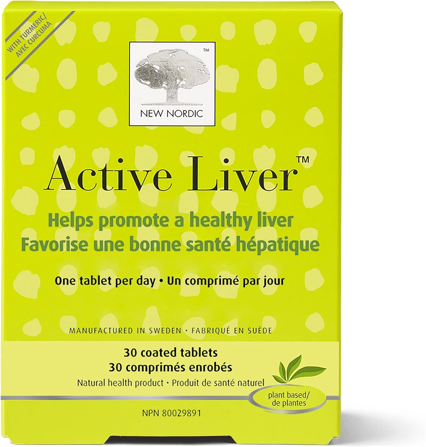 NEW NORDIC Active Liver 30-Day Supply, Daily Liver Supplement, Milk Thistle, Artichoke & Turmeric, 30 Tablets (Pack of 1)