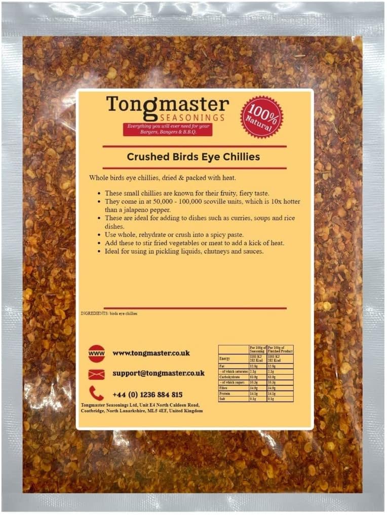 Crushed Birds Eye Chillies - 1kg