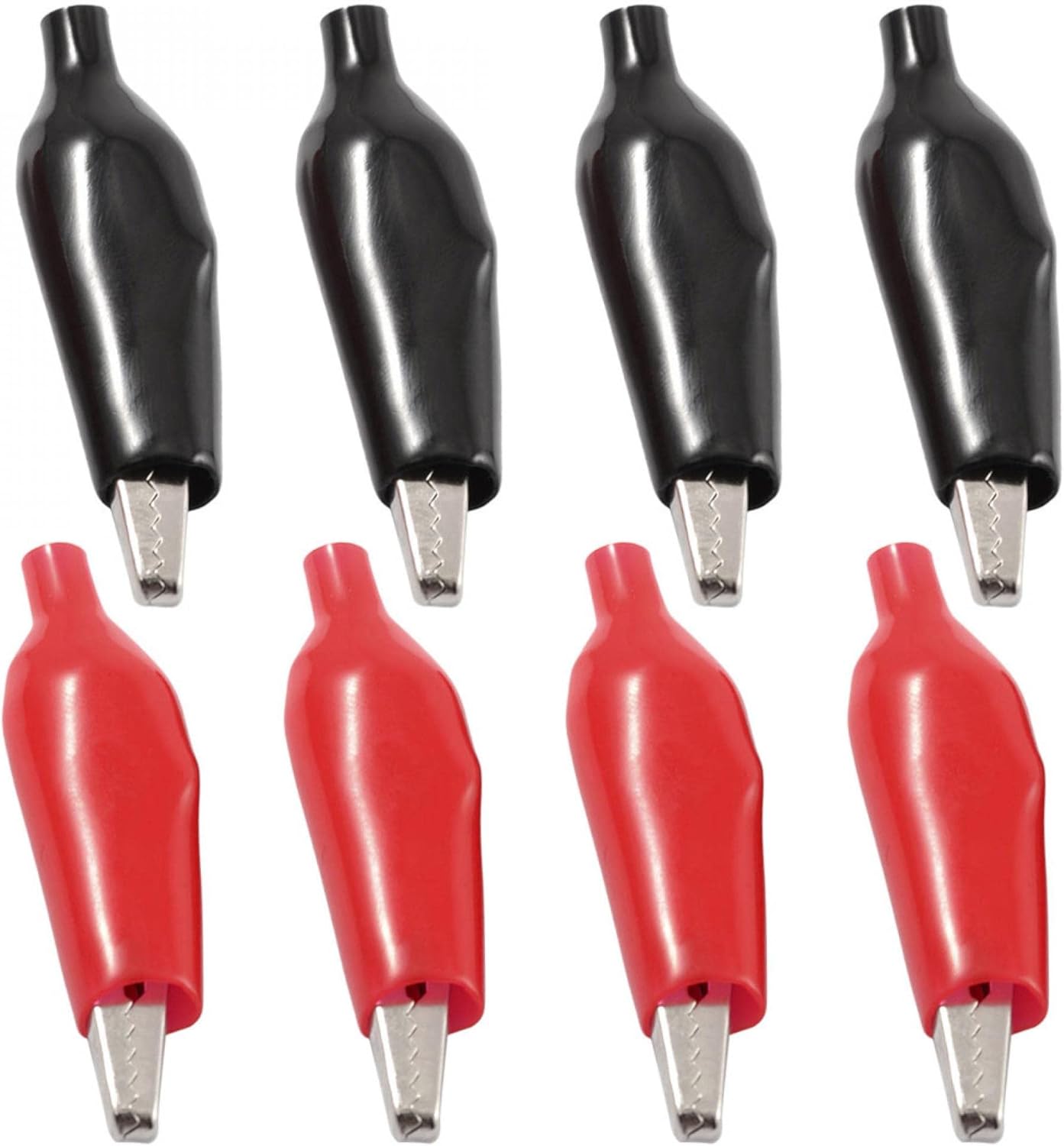 sourcing map Metal Alligator Clips Clamps Plastic Boots Coated 55mm 8Pcs
