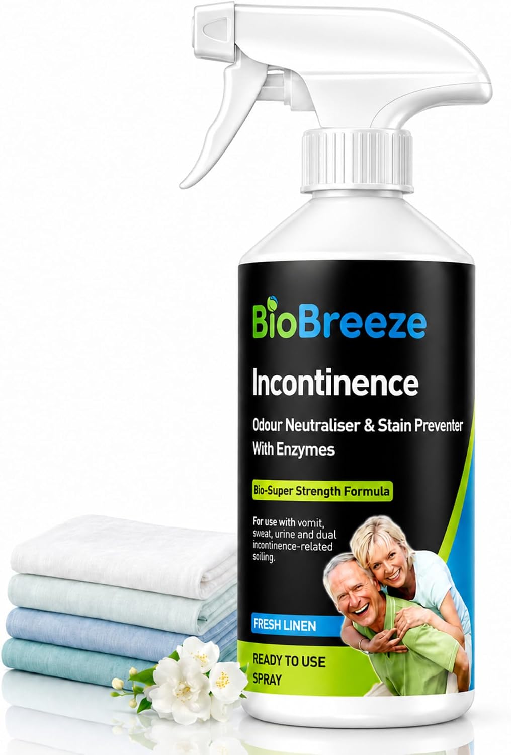 BioBreeze Incontinence Odour & Urine Neutraliser with Enzymes 500ml, 1-Pack