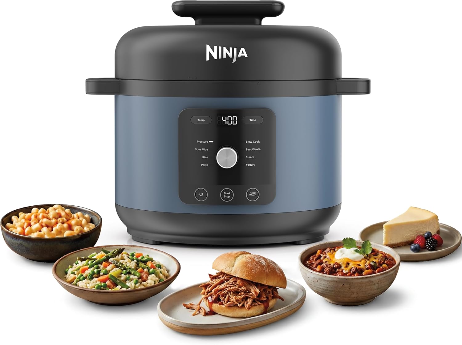 Ninja® HyperHeat™ 9-in-1 Pressure Cooker, 6.5-qt, Blue Macaron, PC201