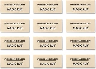 Prismacolor Premier Magic Rub Vinyl Erasers, 12 Pack