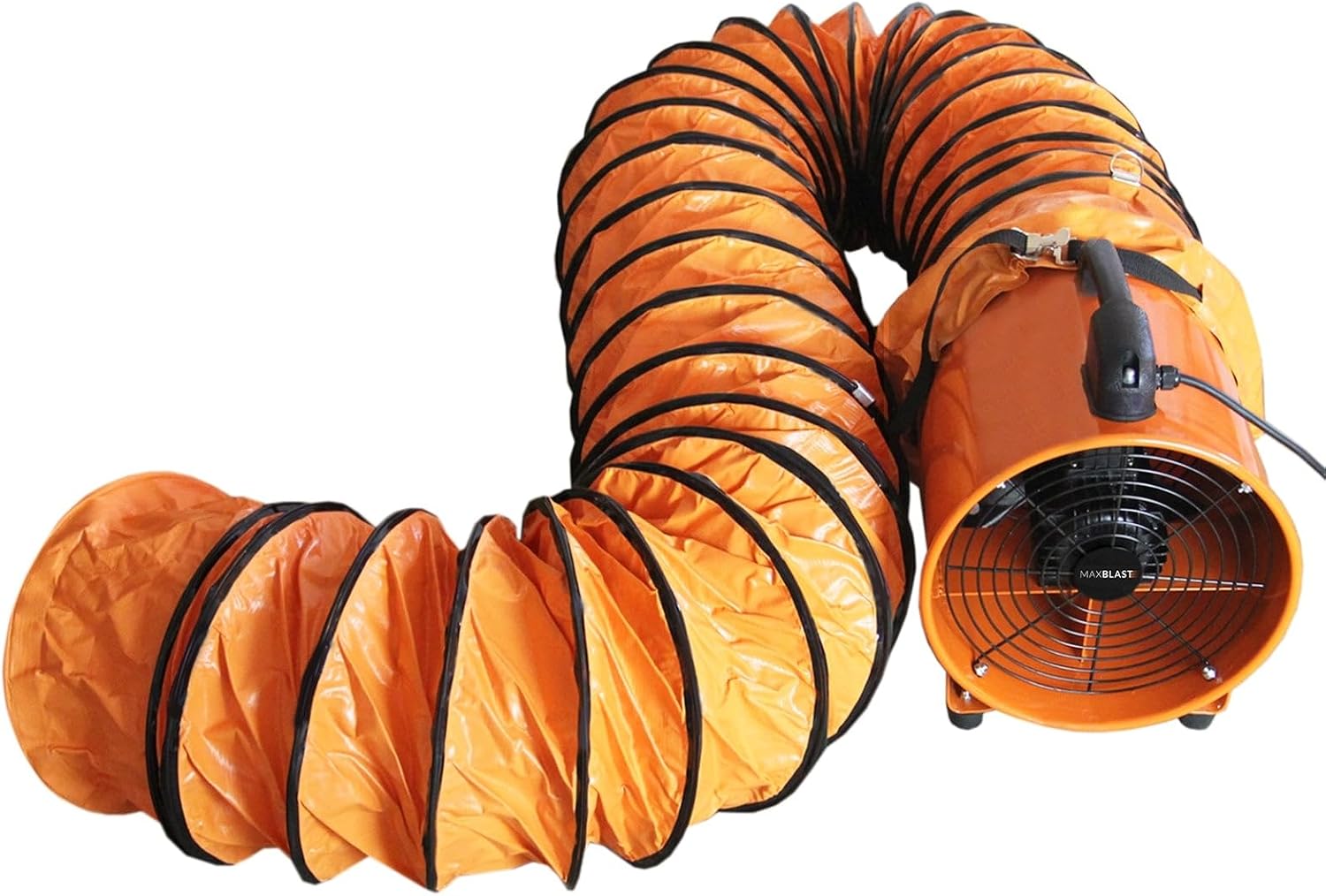 Dust Extractor Ventilation Fan 250mm Portable 12m Duct Hose Workshop Fume Air Blower Industrial PVC Ducting Ventilator