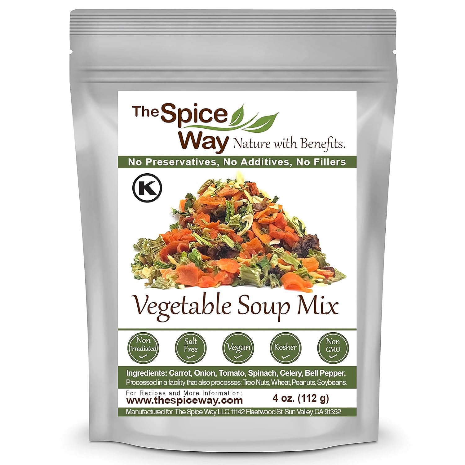 The Spice Way Vegetable Soup Mix - 4 oz - dried vegetables for all kind of soups