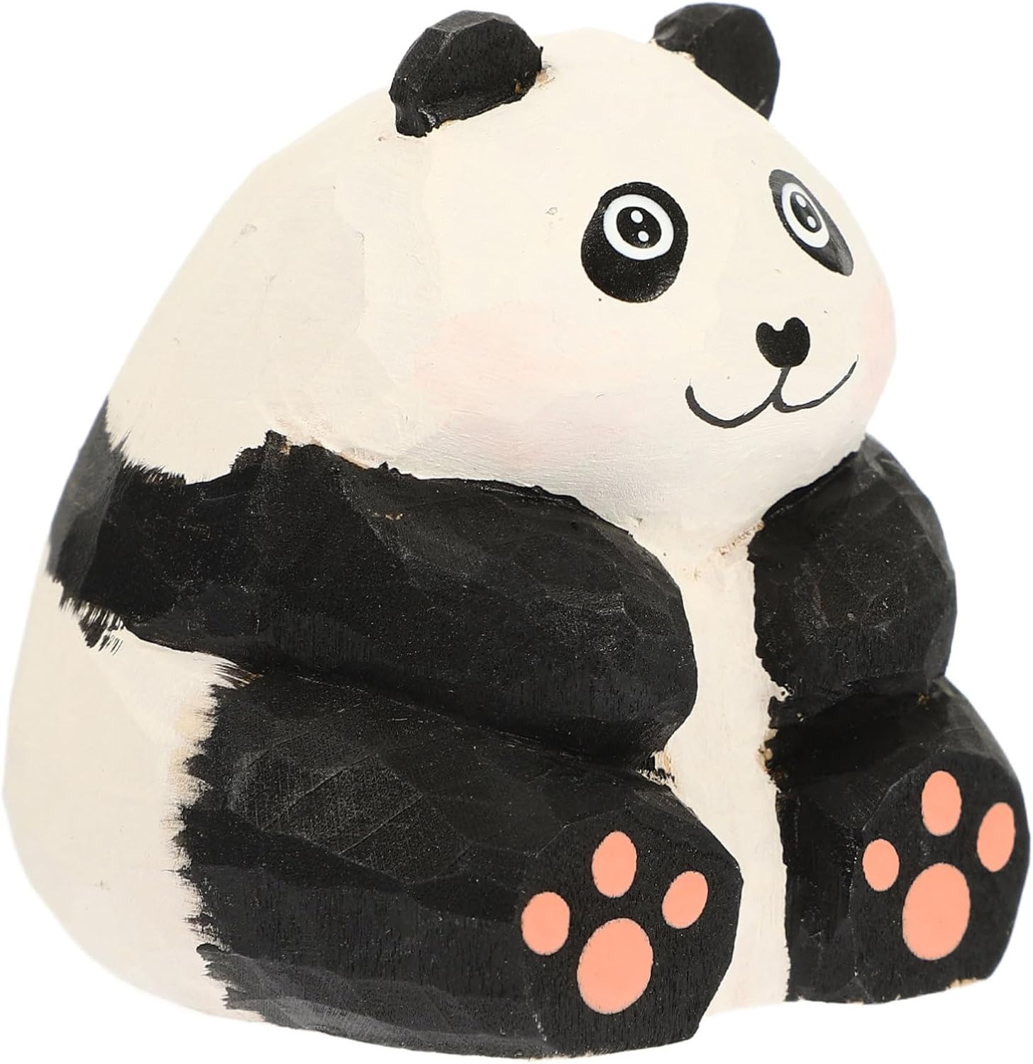 ULTECHNOVO Panda Decor Ornament Wooden Carved Statue Panda Toy Home Decor Product for Birthday