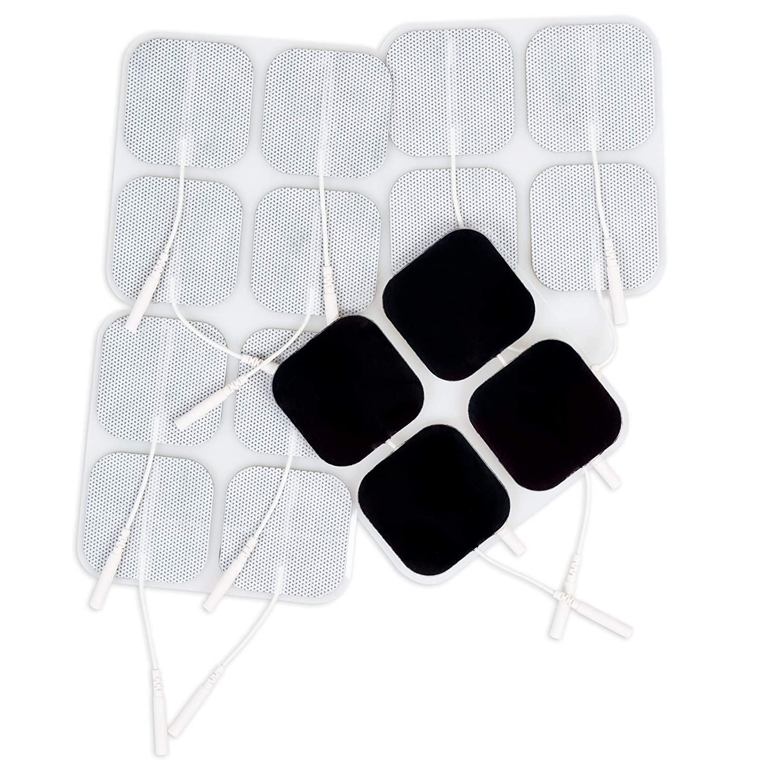 Roscoe Medical Premium TENS Unit Pads, 16 Count, 2" X 2", Compatible with Most TENS Machines, TENS Unit Replacement Pads Value Pack