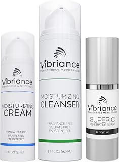 Vibriance Bundle Skincare Set | Super C Serum, Moisturizing Cleanser, Moisturizing Cream | Complete Skincare Set for Radiant Beauty