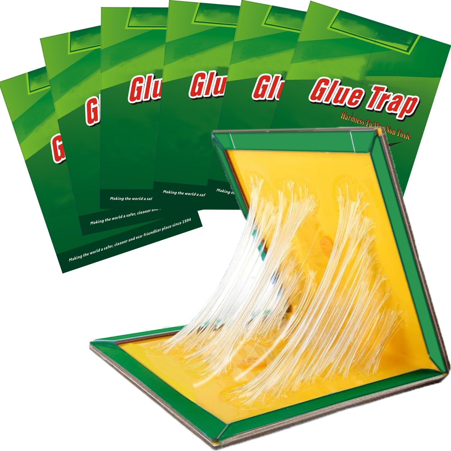 6 Pack Pest Trap Boards, Large Strong Sticky Trap Pad And Boards For Multi Pests, Glue Trap Pads for Indoor Outdoor Home Kitchen Garden, Insects, Fly Catchers.
