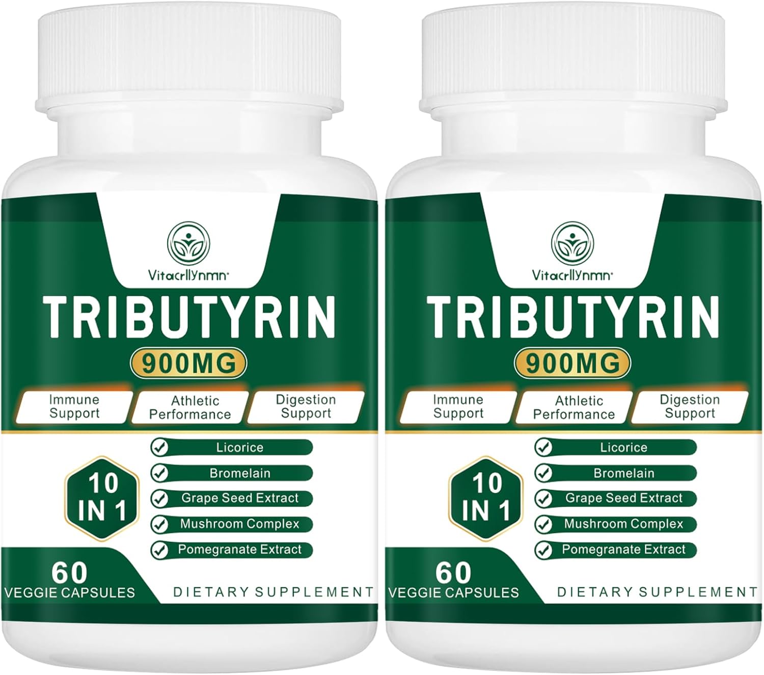 Tributyrin Supplement - Butyrate Precursor for Gut Barrier Support, Leaky Gut Support, Digestion 120 Count