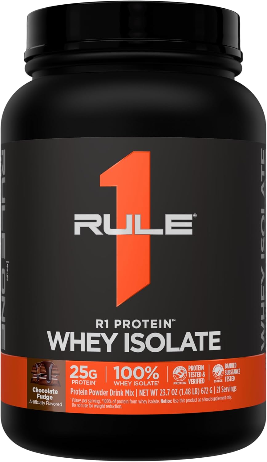 Rule 1 Proteins R1 Protein Whey Isolate, Chocolate Fudge, 21 Servings