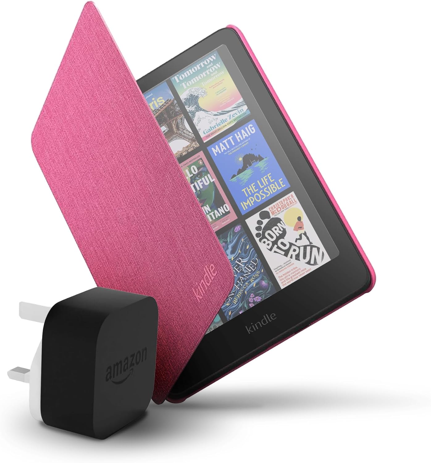 Amazon Kindle Colorsoft 16 GB + Amazon Rasberry Fabric Cover + Amazon Powerfast 9W Power Adapter