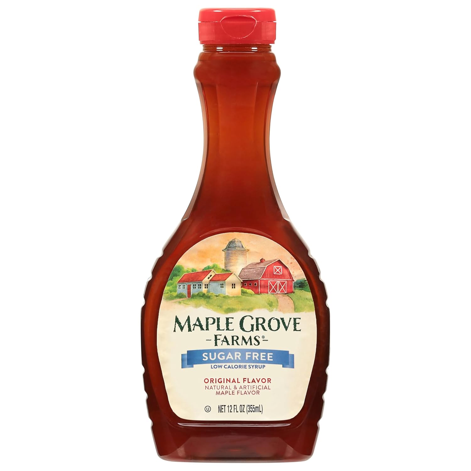 Maple Grove Farms, Syrup, Sugar Free, Maple Flavor, 12 Ounce (Pack of 12)