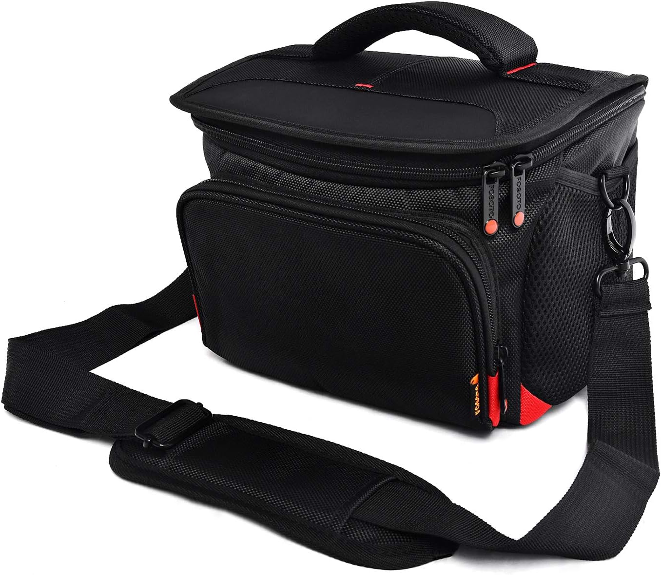 FOSOTO Anti-Shock Camera Case Bag with Raincover Compatible for Nikon D3500 D3200 D5600 D5300 D7500 D7200 D610, Canon EOS 6D MarkII 4000D 2000D,Sony Alpha A7RIII 68K for DSLR/SLR Lenses Accessories