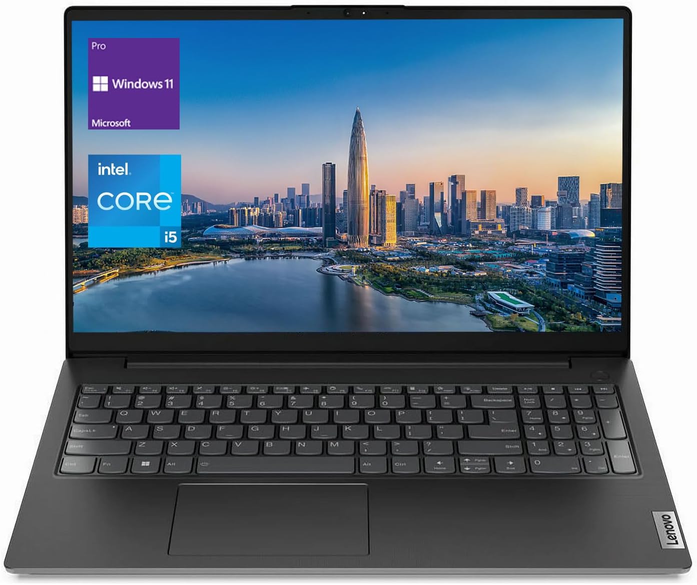 Lenovo V-Series V15 Business Traditional Laptop, 15.6" FHD Display, Intel Core i5-1235U, 40GB RAM, 1TB SSD, Webcam, Numeric Keypad, HDMI, RJ45, Wi-Fi, Windows 11 Pro, Black