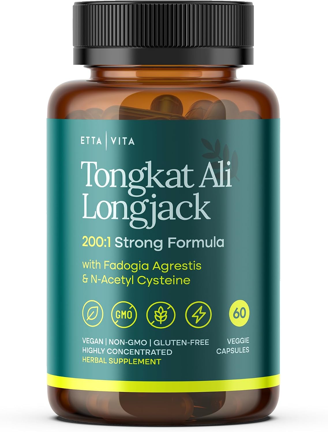 Potent Longjack - Tongkat Ali & Fadogia Agrestis Supplement for Men & Womens Energy, T Support, Lean Muscle Growth & Recovery, Hormonal Balance, Pre-Workout with Vegan NAC Liver Detox & Cleanse