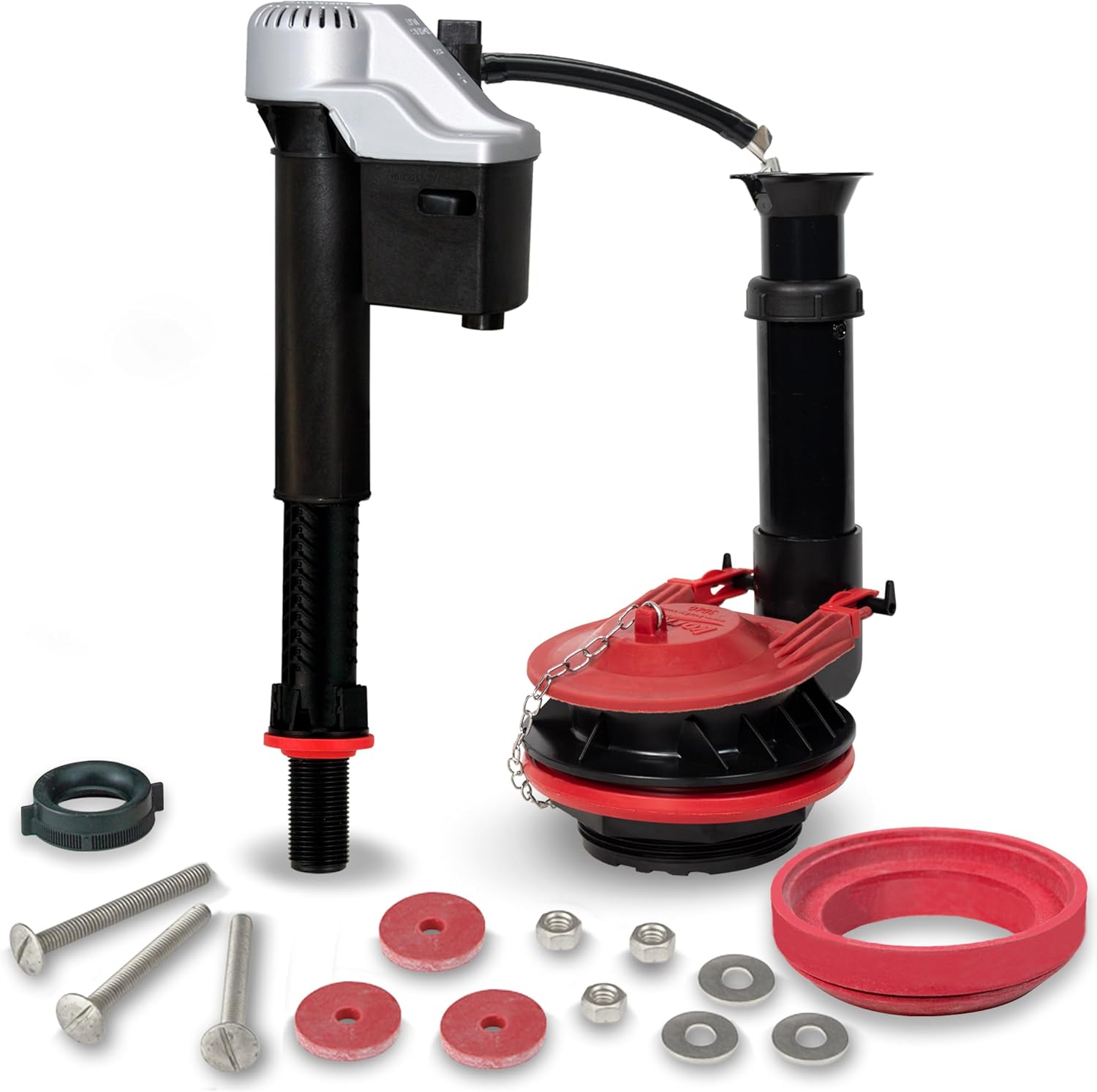 Korky Large 3-inch Complete Toilet Repair Kit, Fixes: Running, Noisy, No/Slow Refill, and No/Weak Flush Toilets, Easy to Install, 5010MP