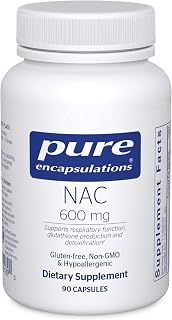 Pure Encapsulations NAC 600 mg - NAC Supplement for Lung Health & Immune Support, Liver Support & Antioxidants* - with Freeform N-Acetyl-L-Cysteine - 90 Capsules