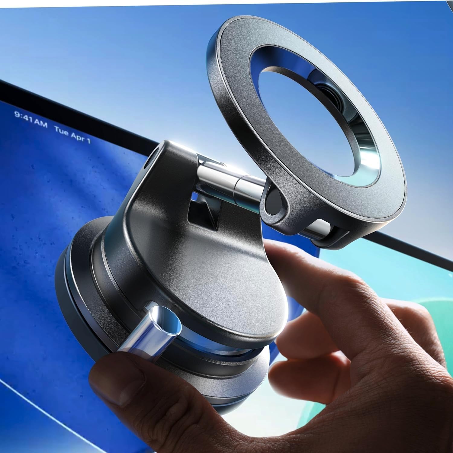 LISEN for MagSafe Car Mount [3800gf Strong Magnet&90+LBS Suction] 360° Adjustable Vacuum Magnetic Phone Holders for Your Car, for iPhone 18 Pro Max 17 16 15 Car Accessories Women Men All Smartphone