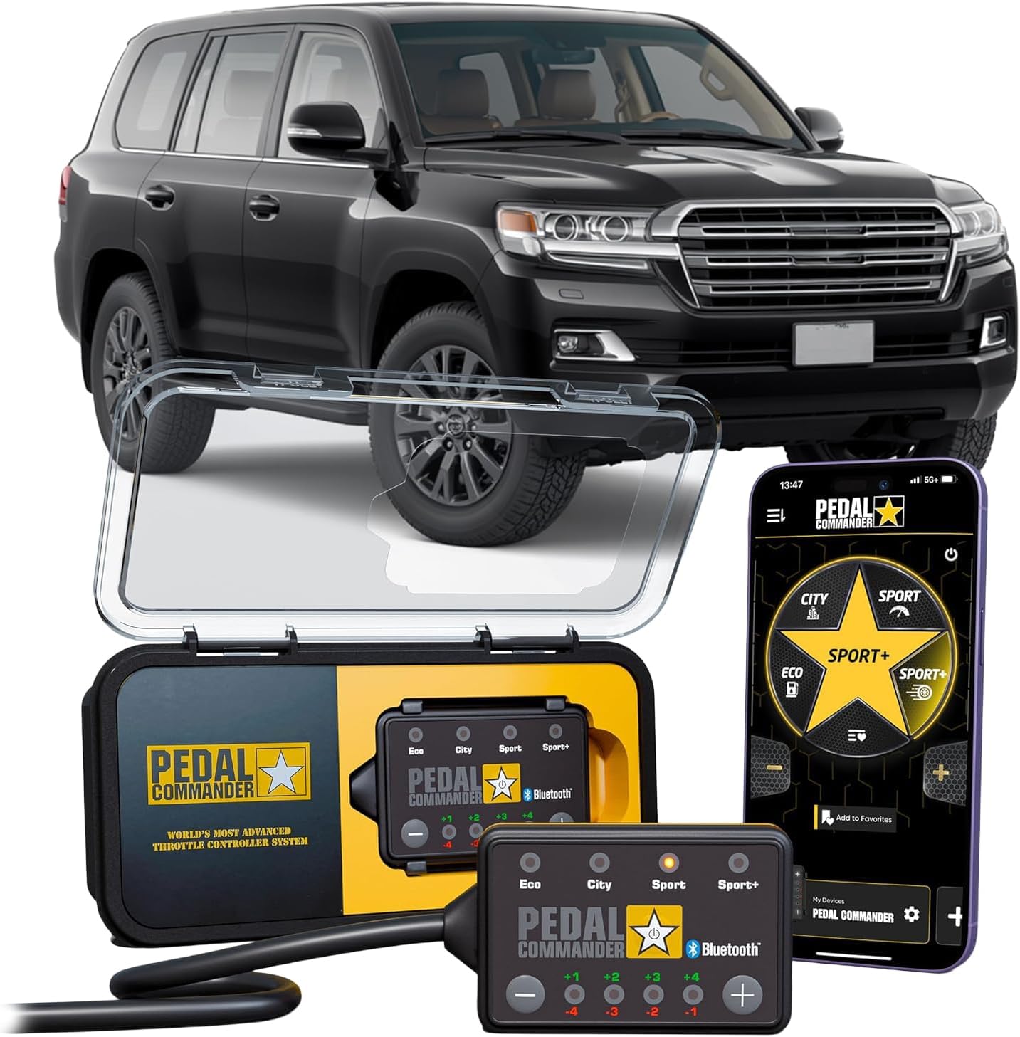 PEDAL COMMANDER for Toyota Land Cruiser 2008-2021 Throttle Response Controller - Plug-and-Play, 4 Driving Modes, App Control, Throttle Controller Performance Mods, Land Cruiser TRD Parts