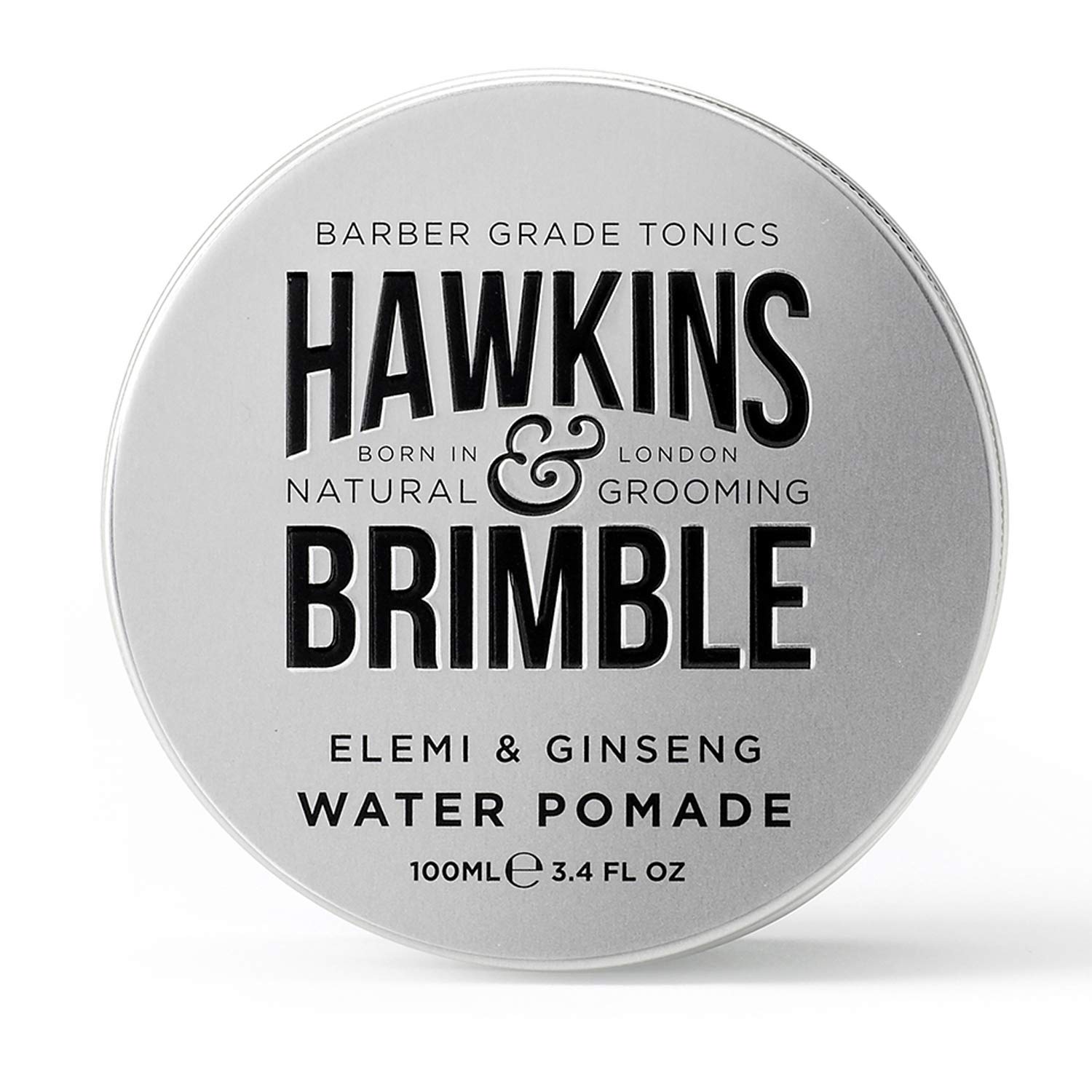 Hawkins & Brimble Strong Hold Hair Pomade for Men, 100ml Water-Based Formula, All Day Firm Hold with Natural Shine, Elemi & Ginseng Scent, Vegan, Easy Wash, Grooming Styling Cream Clay