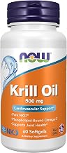 NOW Foods Supplements, Neptune Krill Oil 500 mg, Phospholipid-Bound Omega-3, Cardiovascular Support*, 60 Softgels