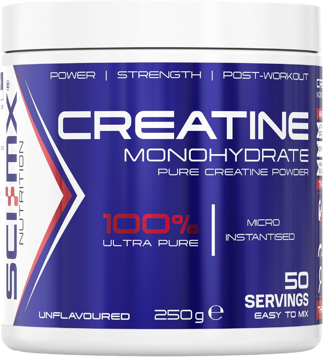 SCI-MX Creatine Monohydrate Powder 250g Ultra Pure Creatine • Unflavoured