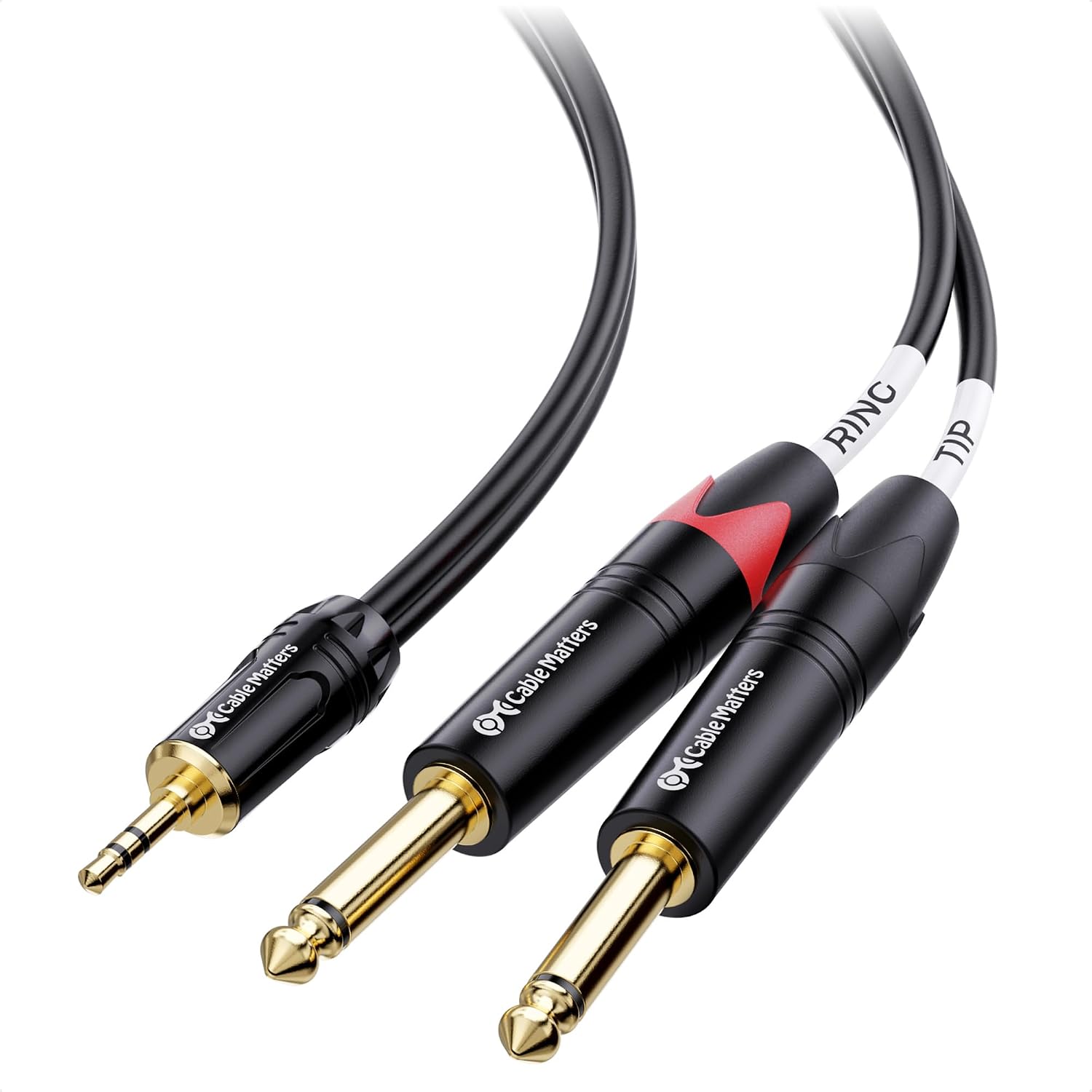 Cable Matters 3.5mm TRS to Dual 6.35mm TS Breakout Cable, 6ft