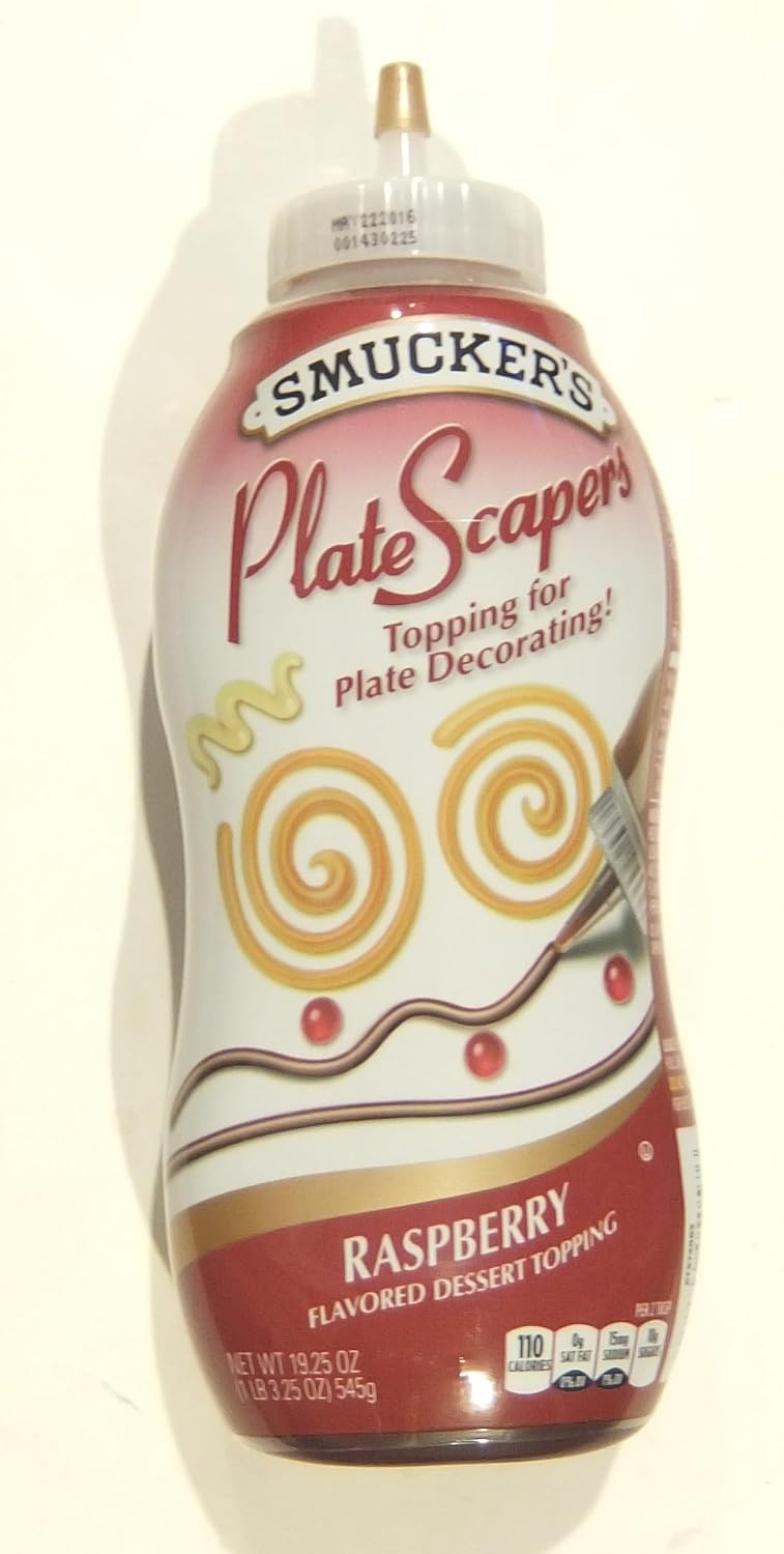 Smucker's PlateScraper Plate Decorating Dessert Topping (19.5 ounce squeezable bottle) (Raspberry)