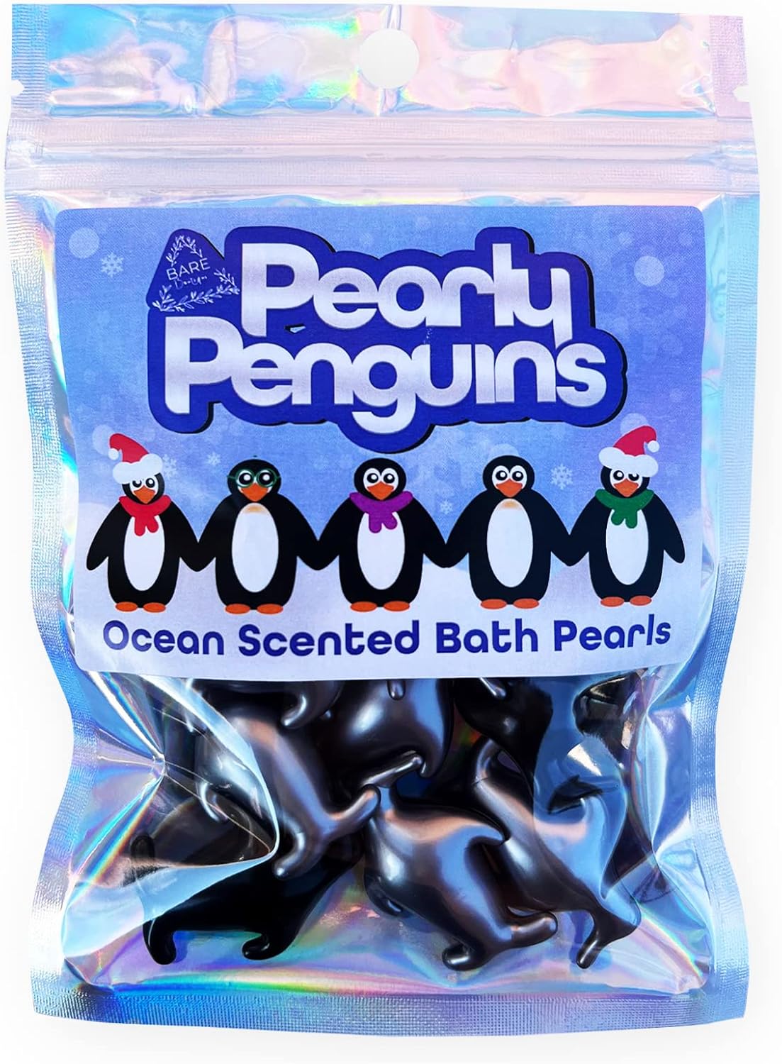 Pearly Penguins. Ten Jasmine Scented Bath Pearls. Ideal Penguin Themed Gift, Christmas Themed Gift. Advent Calendar Filler, Secret Santa Gift.…