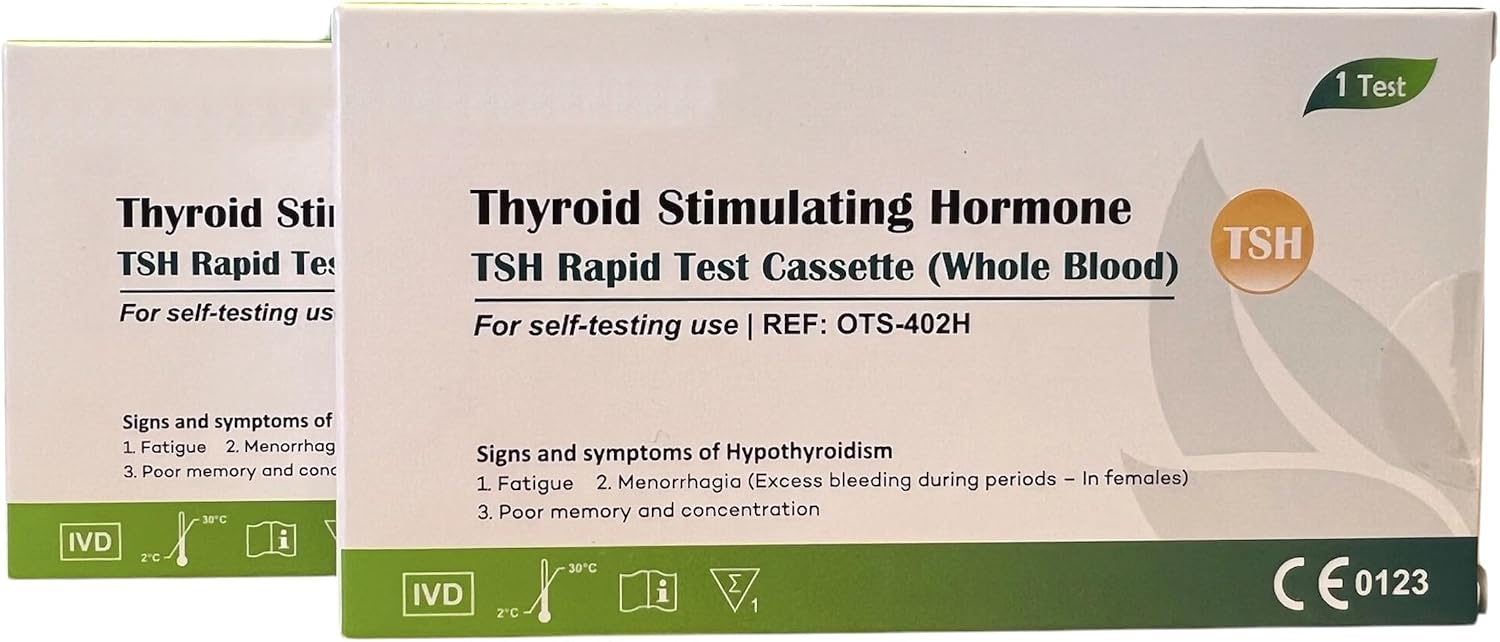 2 x Underactive Thyroid Test Kit, TSH Blood Tests for Hypothyroidism