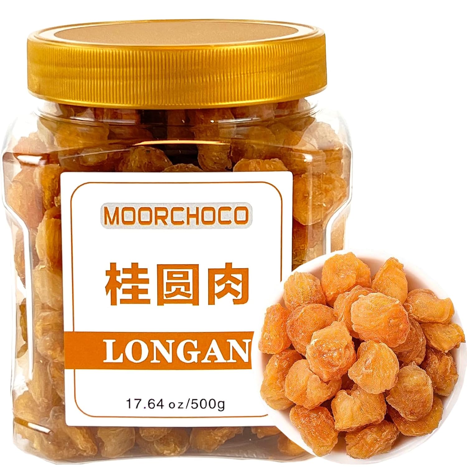 Natural Dried Longan Fruit, No Sugar Added, 17.64 Oz Premium Selected