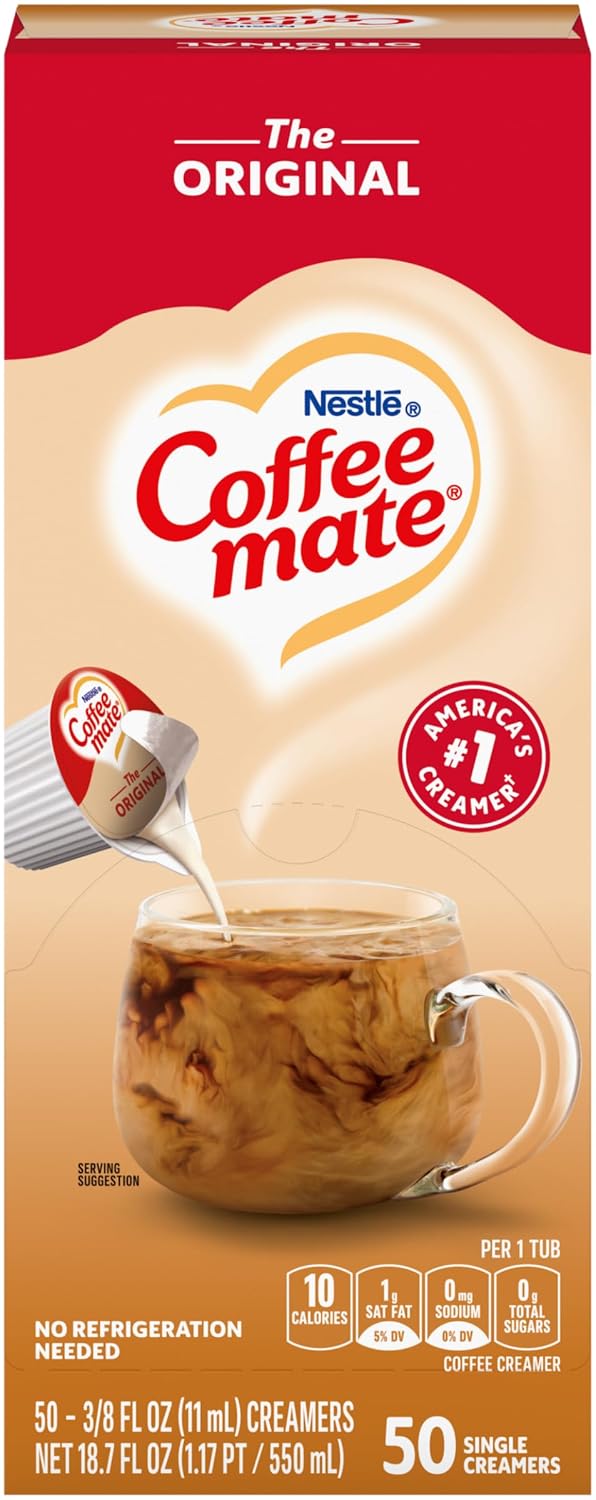 Coffee Mate Original Flavor Creamer, Single Serve Portions, 50/Box