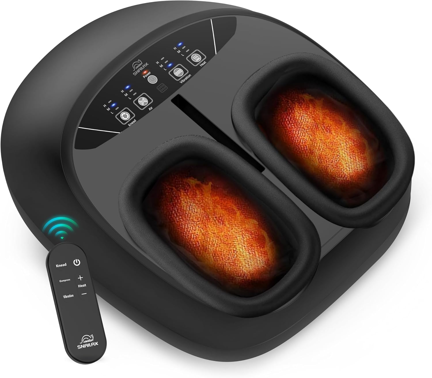 Snailax Shiatsu Foot Massager with Remote Control, Electric Foot Massagers for Pain and Circulation, Plantar Fasciitis, Deep Kneading, Compression, Vibration Foot Warmer, Gifts for Women…