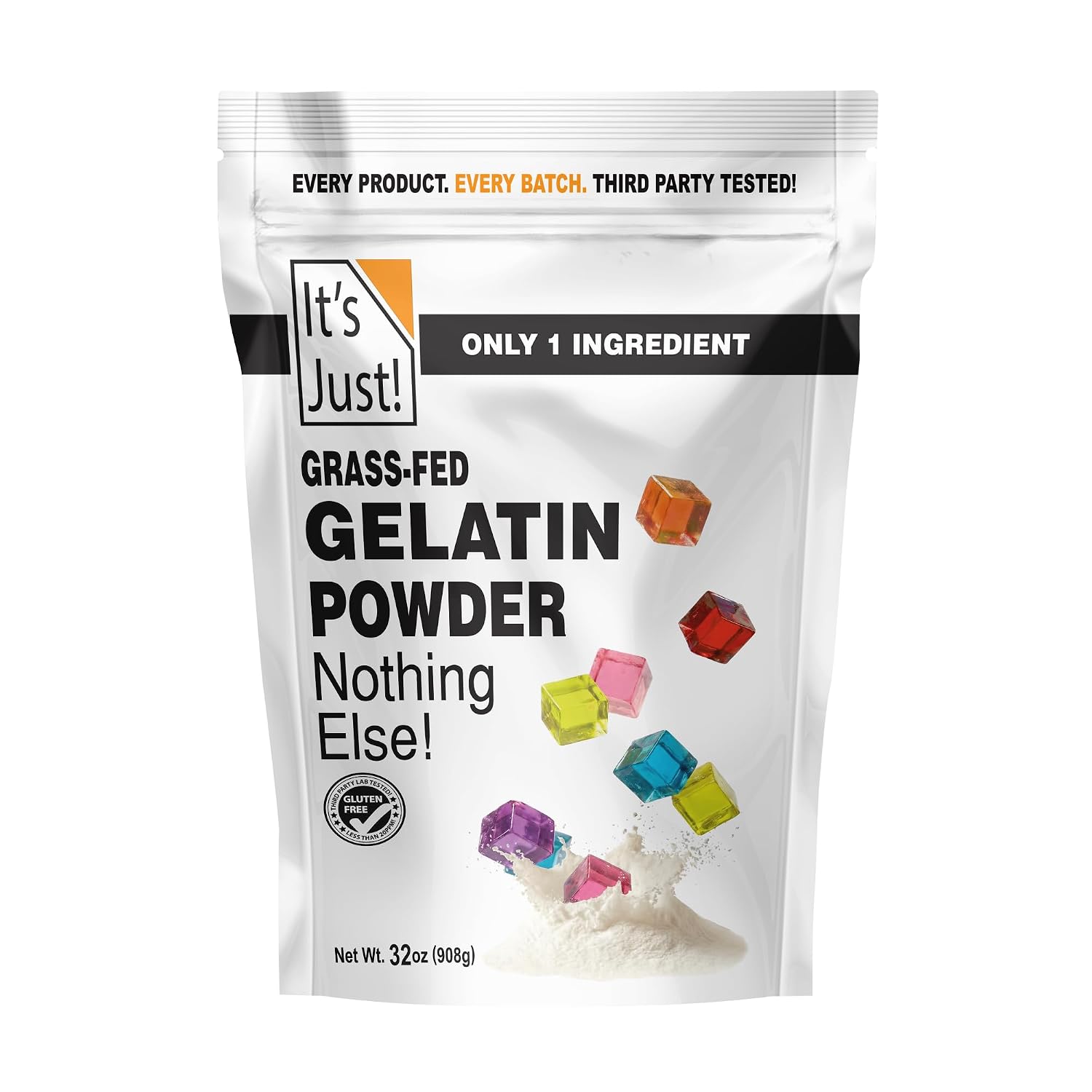 It's Just - 100% Gelatin Powder, 2lb (32oz), Unflavored