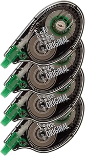 Tombow 68626 MONO Original Correction Tape, 4-Pack. Easy to Use Applicator for Instant Corrections