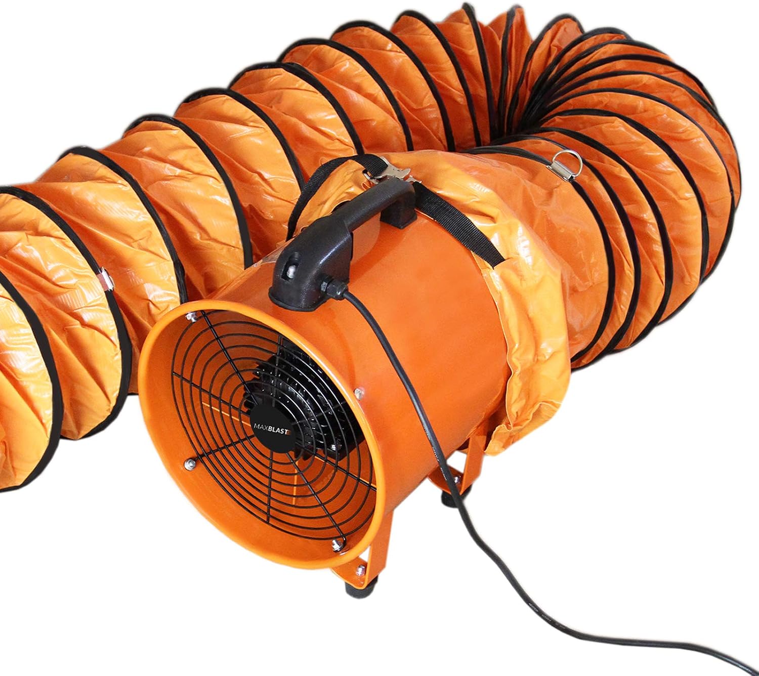 Dust Extractor Ventilation Fan 300mm Portable 12m Duct Hose Workshop Fume Air Blower Industrial PVC Ducting Ventilator
