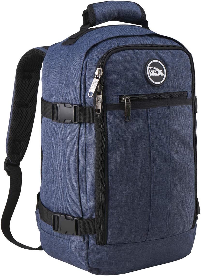 Metz Stowaway 20L Travel Bag 16x10x8inch (40x25x20cm) - Mini Backpack/Weekender Bag Ideal Underseat Carry on Luggage (Atlantic Blue)