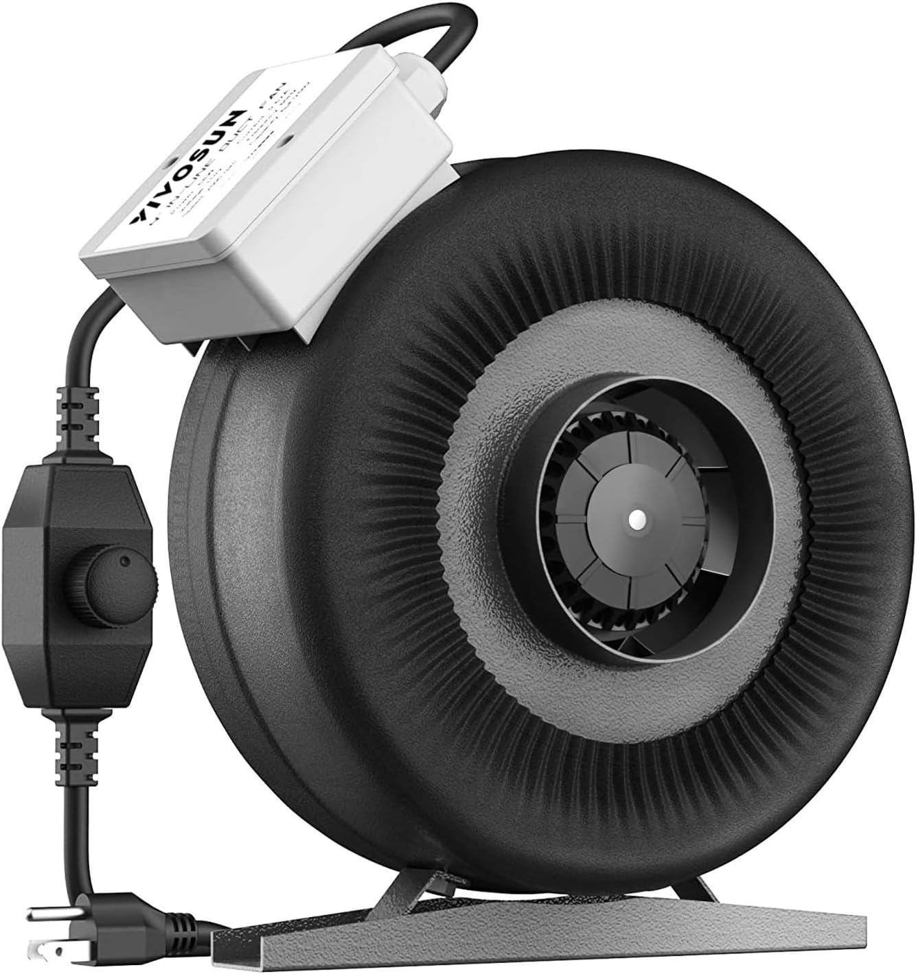 VIVOSUN Inline Duct Fan, 100 mm, 345 m³h with Variable Speed Control for Grow Tent, Ventilation, Plant Tent, Indoor, Garden, Ventilation Fan, Z4 Pipe Fan, Black