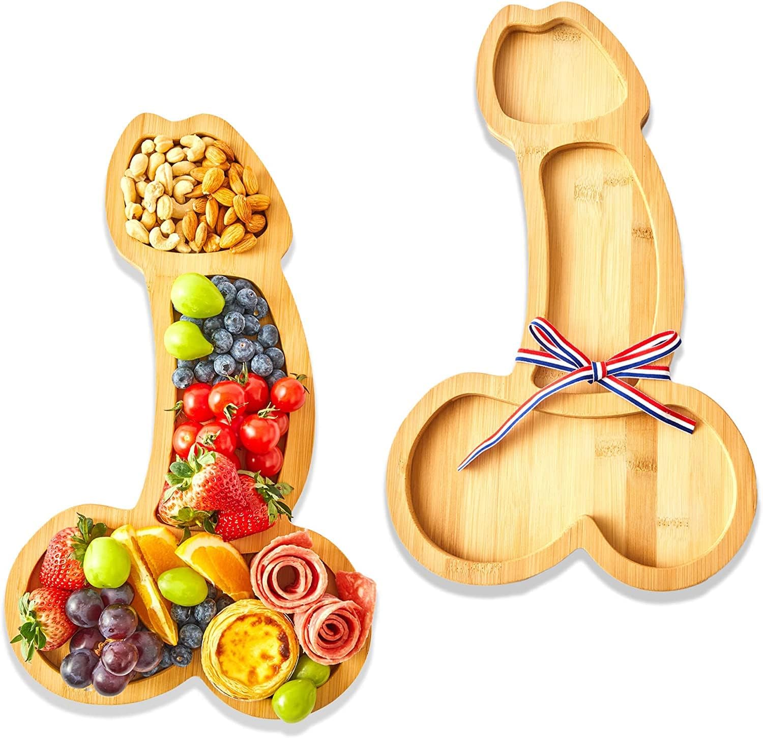 Aperitif Board Platters, Wood Boards Cheese Aperitif Tray Charcuterie Boar ds, Table Tray Cheese Servers Tra y Food Platter, Funny Chees e Platte r for Barbecue Party Unique Gift (Left,L)
